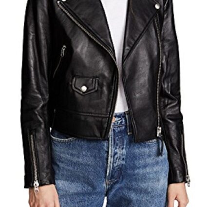 Womens Mackage Baya Black Leather Jacket