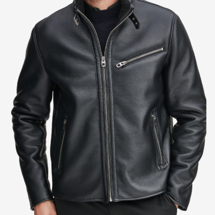Macy's Fashion Moto Black Leather Jacket