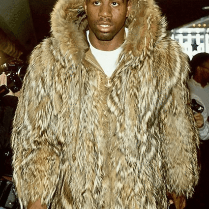 Mens Magic Johnson Jr Coat With Fur Hood