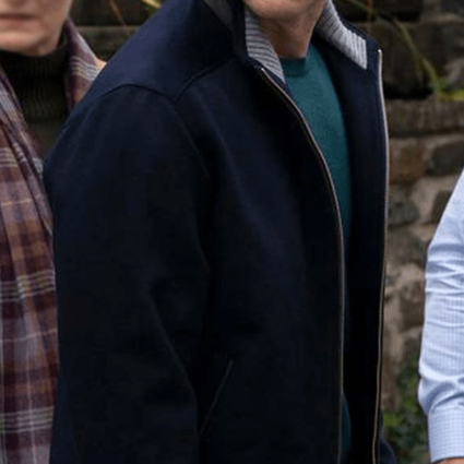 Mens Josh Dallas TV Series Manifest Ben Stone Blue Jacket