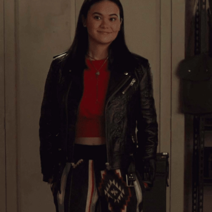 Womens Martina Ortiz-Luis TV Series Wynonna Earp Black Biker Leather Jacket