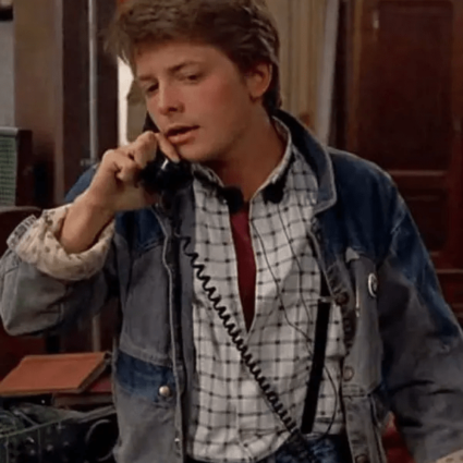 Back to The Future Marty Mcfly Blue Denim Jacket