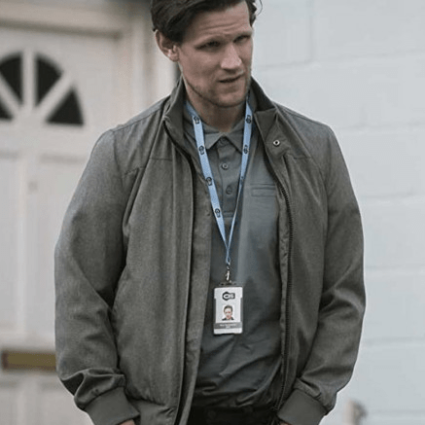 Mark His House Matt Smith Grey Bomber Jacket