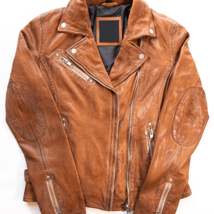 Mauritius Maysie Peace Sign Leather Jacket