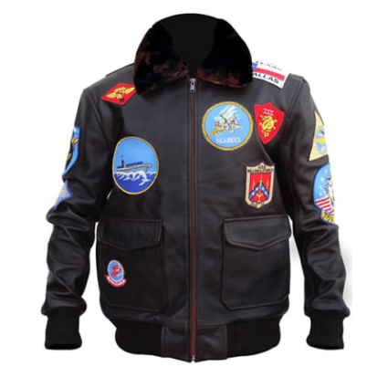Mens Top Gun 2 Maverick Bomber Leather Jacket