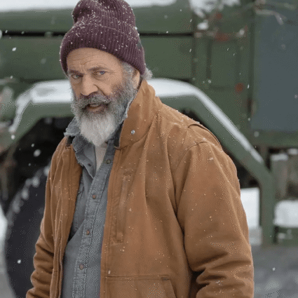 Chris Fatman Mel Gibson Brown Cotton Jacket