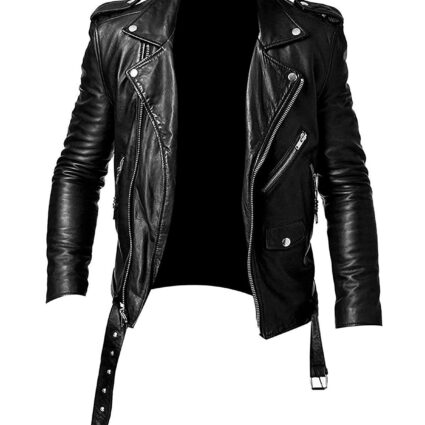 Men Asymmetrical Biker Blazer Soft Leather Jacket