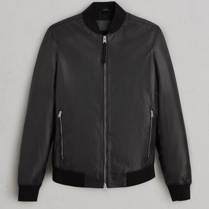 All Saints Bomber Leather Jacket