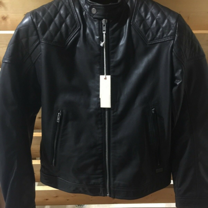 Mens Diesel Black Leather Jacket