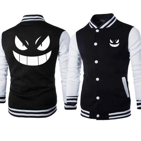 Mens Gengar Varsity Black Jacket