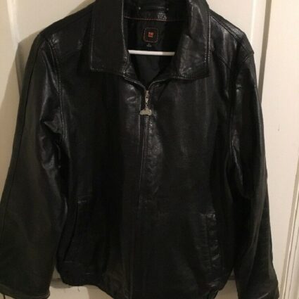 Men's LW Black Motorcycle Leather Jacket