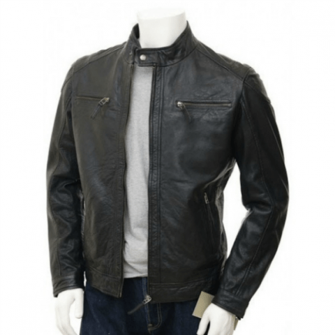 Men's Spanking Pattern Designer Leather Jacket