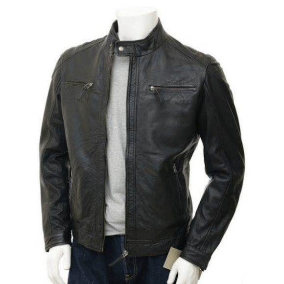 Men's Spanking Pattern Designer Leather Jacket - A2 Jackets