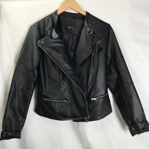 Mens Fashion Metaphor Black Leather Jacket