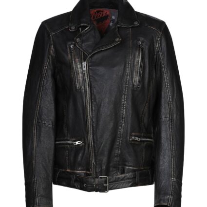 Oakwood Black Biker Leather Jacket