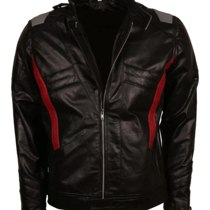 Mens Overwatch Soldier 76 Motorcycle Leather Jacket