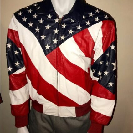 Mens Michael Hoban Bomber Leather Jacket