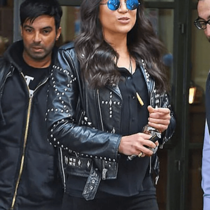 Michelle Rodriguez Daily Show New York City Letty Leather Jacket