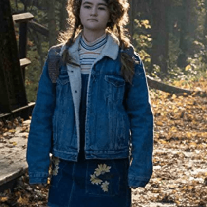 Regan Abbott A Quiet Place Fur Collar Denim Jacket