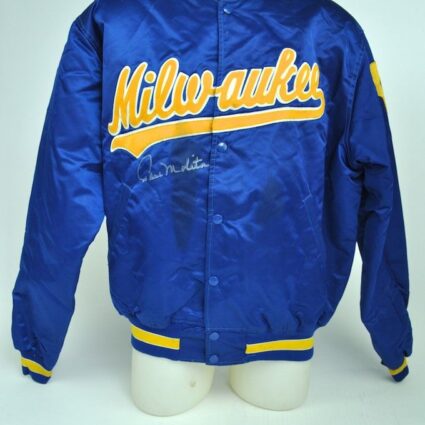 Milwaukee Brewers Baseball Blue Satin Jacket