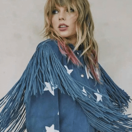 Taylor Swift Miss Americana Fringed Denim Jacket