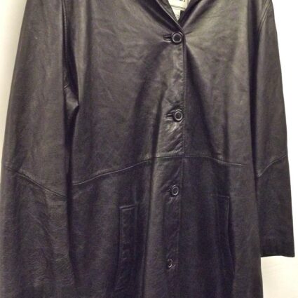 Mens Junior Modern Essentials Leather Coat