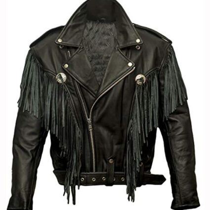 Money Heist Nairobi Fringe Black Leather Jacket