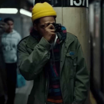 Mens Kelvin Harrison Jr. Monster 2021 Green Cotton Jacket