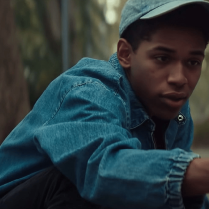 Kelvin Harrison Jr. Monster 2021 Steve Harmon Blue Denim Jacket