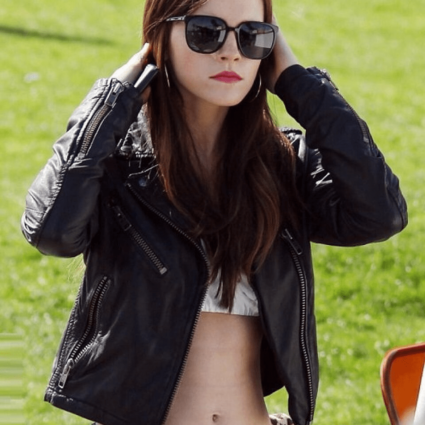 Womens Montreal Airport Jennifer Lawrence Leather Jacket