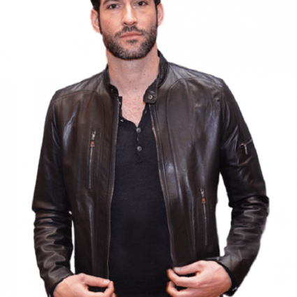 Tom Ellis Lucifer Morning Star Black Leather Jacket