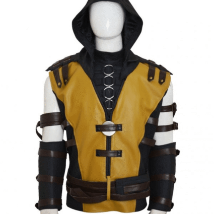10 Scorpion Yellow Mortal Kombat Leather Jacket