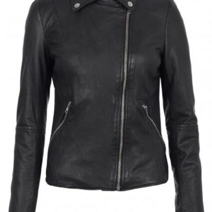 Womens Muubaa Carmona Biker Leather Jacket