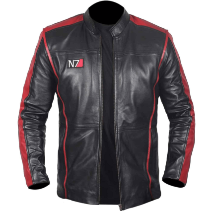 N7 Mass Effect 3 Biker Leather Jacket