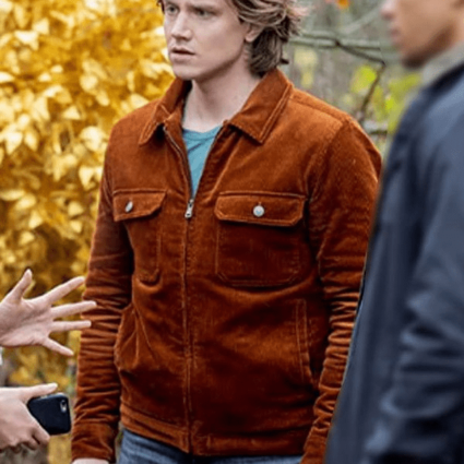 Mens Nancy Drew Alex Saxon Brown Suede Leather Jacket