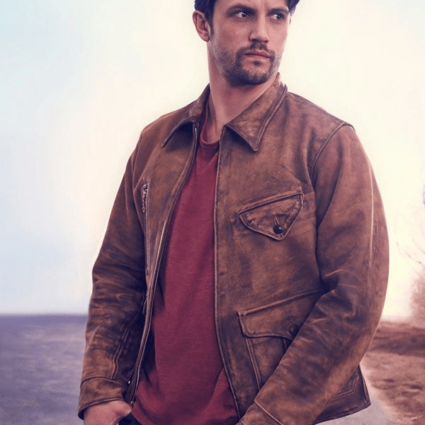 Nathan Parsons Roswell New Mexico Brown Leather Jacket