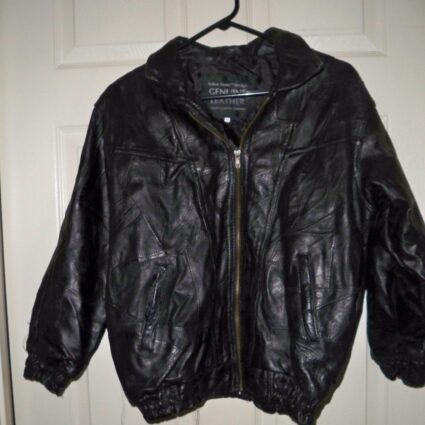 New Mens Navarre Black Leather Jacket