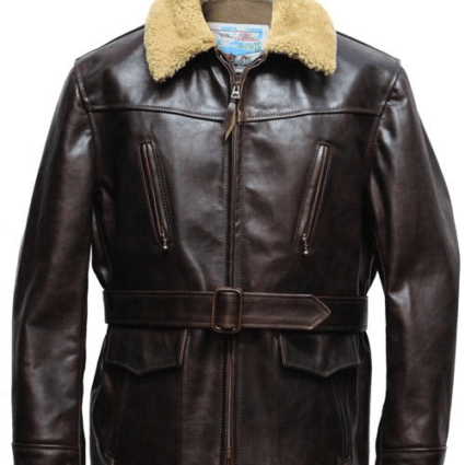 Hudson The Ultimate Navy Foul Weather Leather Jacket