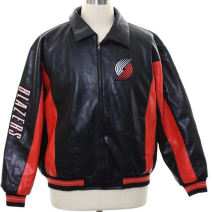 Mens Fashion 1990's Nba Carl Leather Jacket