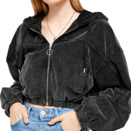Womens Never Have I Ever Cropped Jacket With Hood