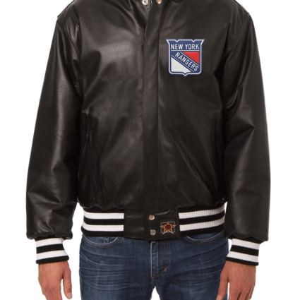 New York Rangers Leather Jacket