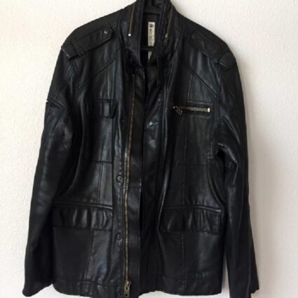 Mens Nice Collective Leather Jacket