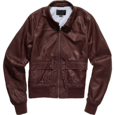 Nixon Rider Red Leather Jacket