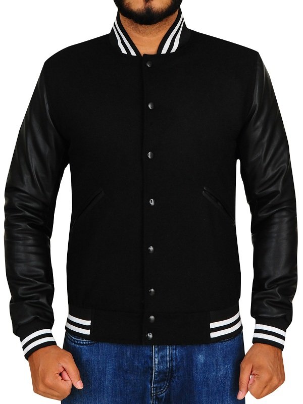 Noah Centineo The Perfect Date Black Varsity Jacket - A2 Jackets