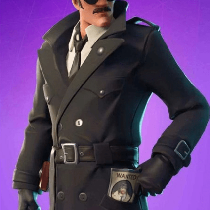 Mens Fortnite Noir Skin Video Game Black Wool Coat