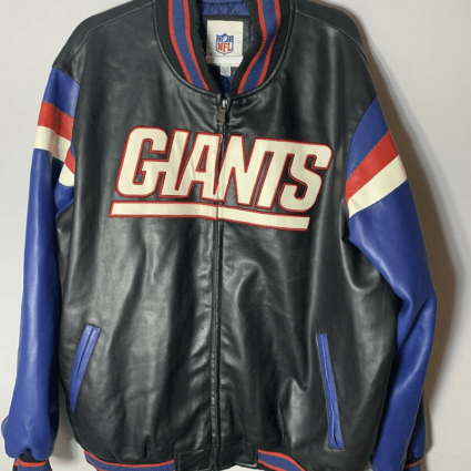 NY Giants New York NFL Football Leather Jacket