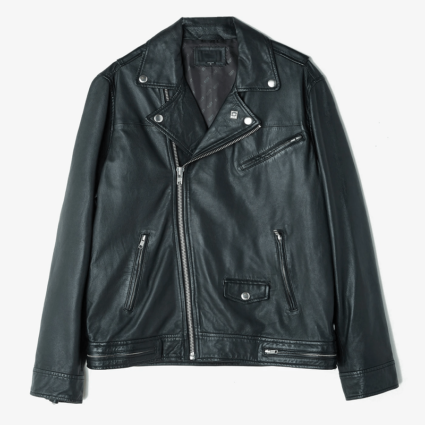 Mens Obey Bastards Leather Jacket