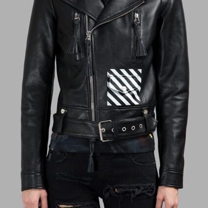Mens Off-white Virgil Abloh Leather Jacket