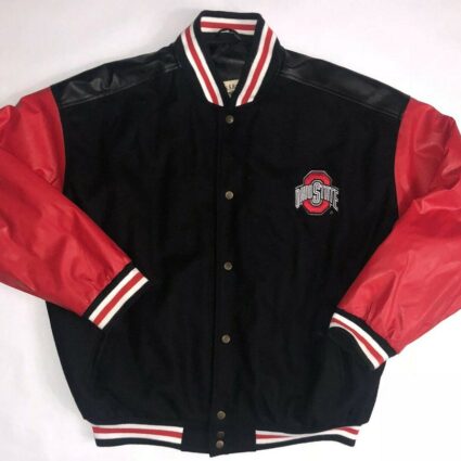 Steve & Barry's Ohio State Buckeyes Letterman Leather Jacket