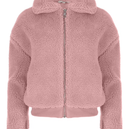 Older Girls Pink Teddy Jacket